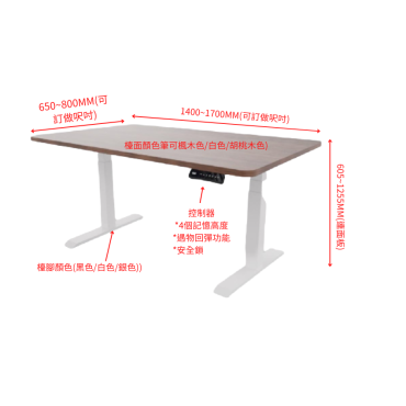 Flexispot ET223人體工學雙摩打電動升降桌(兒童/成人通用)